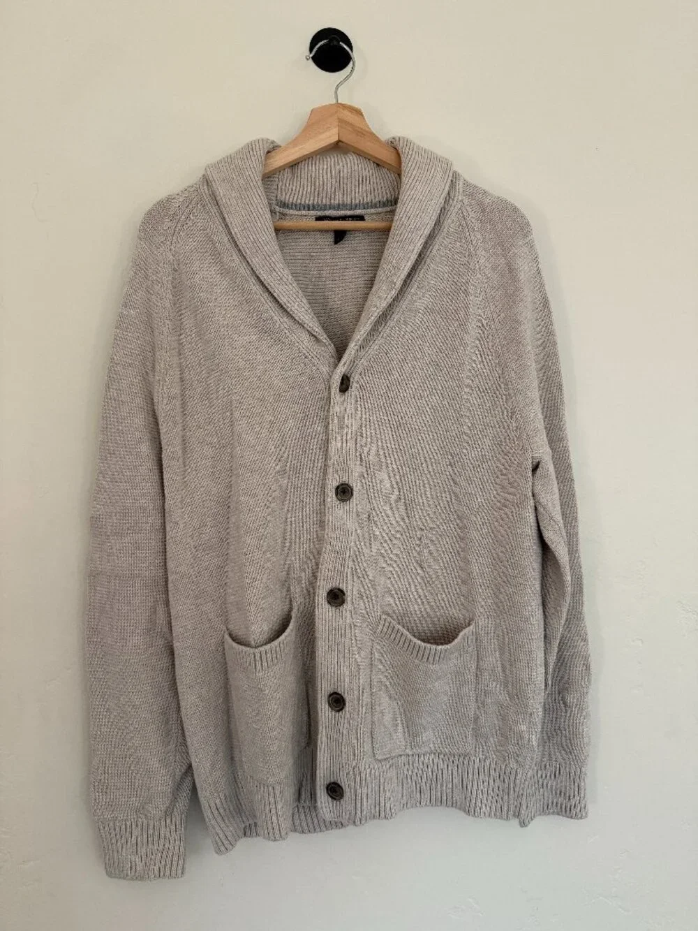 Banana Republic Supima Cotton Shawl Cardigan - Oatmeal